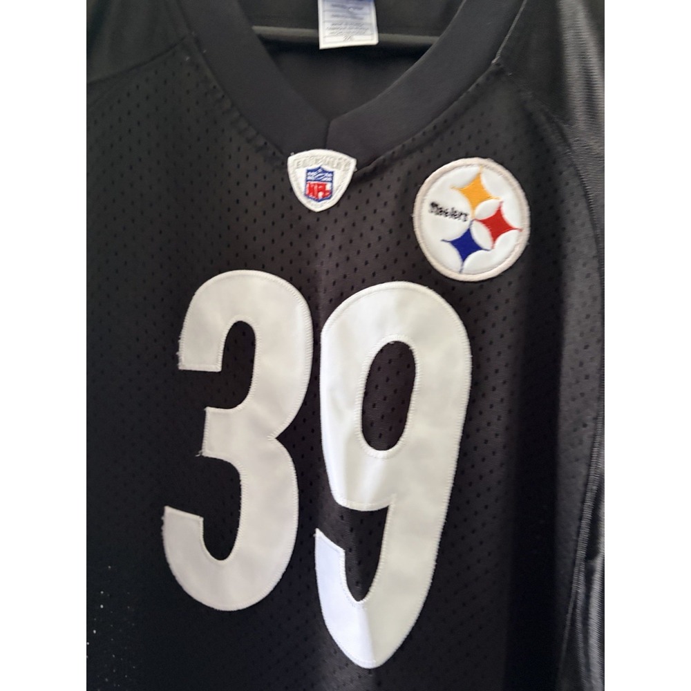 Reebok Pittsburgh Steelers Willie Parker #39 Black Jersey Mens Size 2XL NFL - Picture 3 of 9